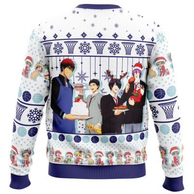 Christmas Party Kurokos Basketball Ugly Christmas Sweater BACK mockup - Kuroko no Basket Store