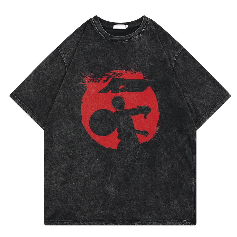 Red Design Kuroko No Basket Mineral Wash T-shirt