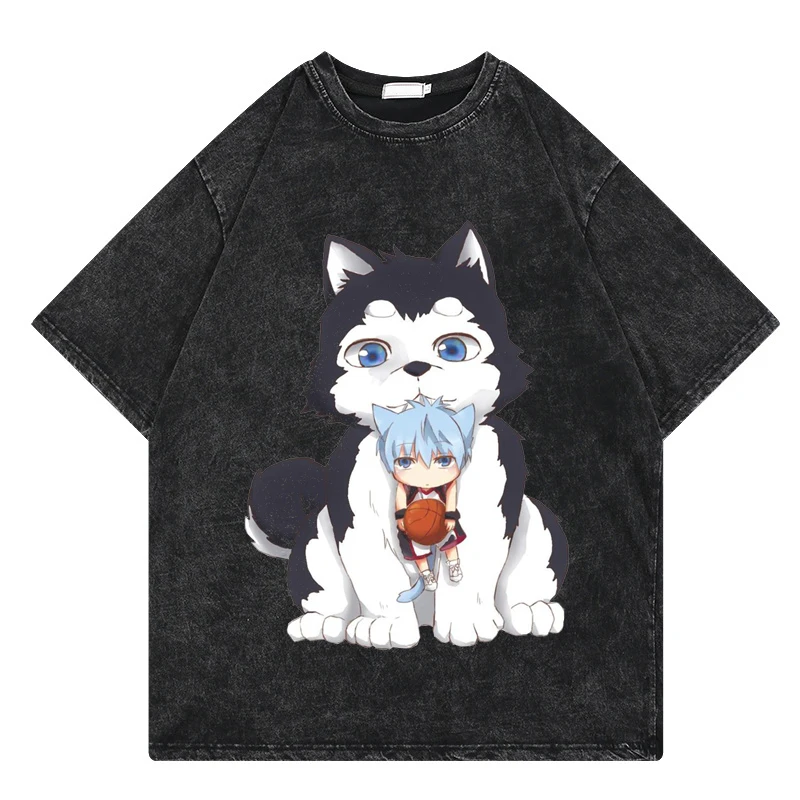 Kuroko Tetsuya Chibi Kuroko No Basket Mineral Wash T-shirt