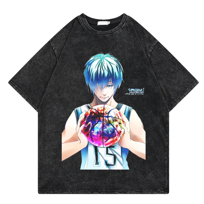 Kuroko Tetsuya Color Ball Kuroko No Basket Mineral Wash T-shirt