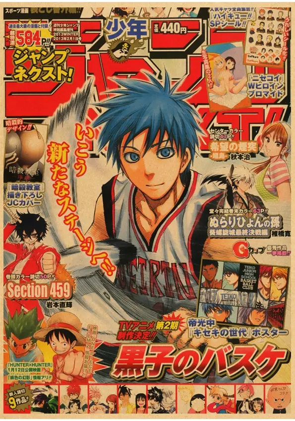 Kuroko Tetsuya Center Anime Kuroko No Basket Poster