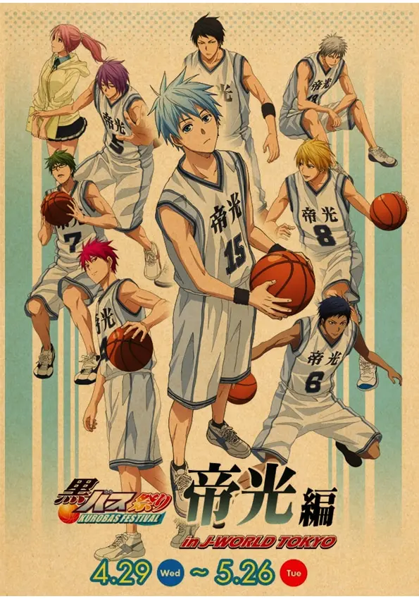 J-world Tokyo Anime Kuroko No Basket Poster
