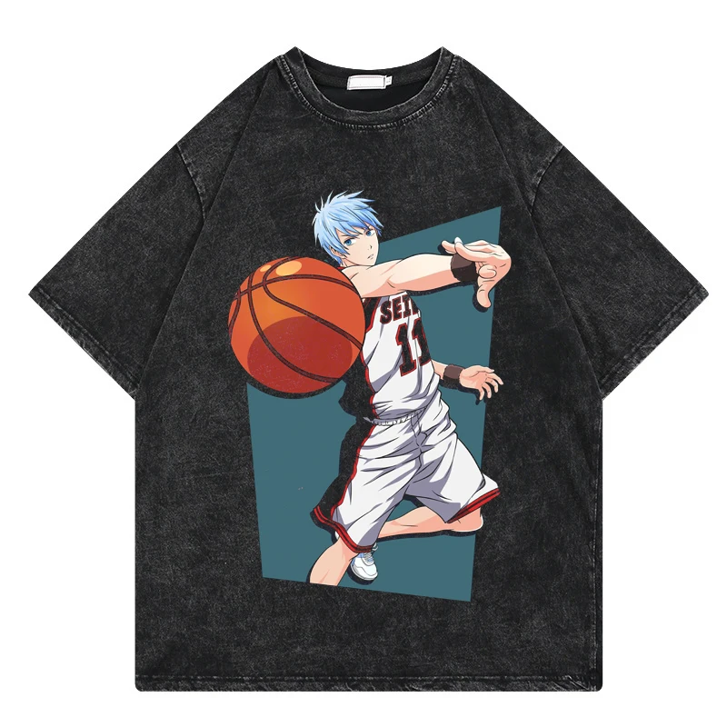 Kuroko Tetsuya Art Kuroko No Basket Mineral Wash T-shirt