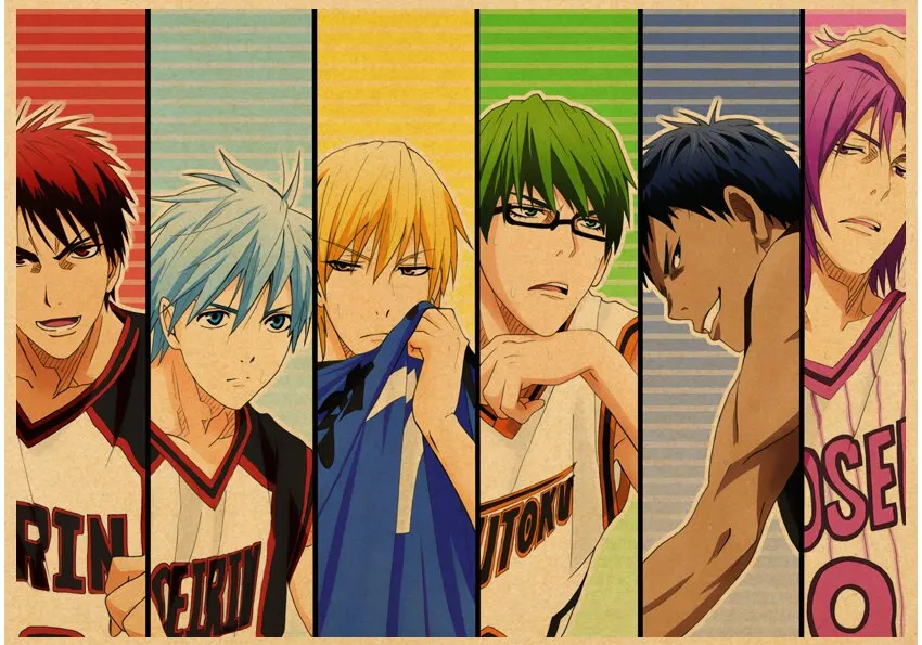 6 characters Anime Kuroko No Basket Poster