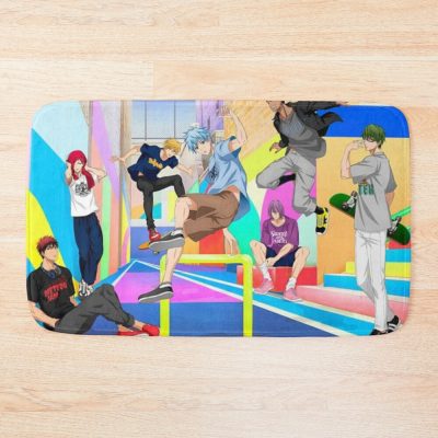 Kuroko No Basuke Kuroko S Basketball Rainbow Background Bath Mat