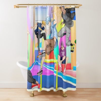 Kuroko No Basuke Kuroko S Basketball Rainbow Background Shower Curtain